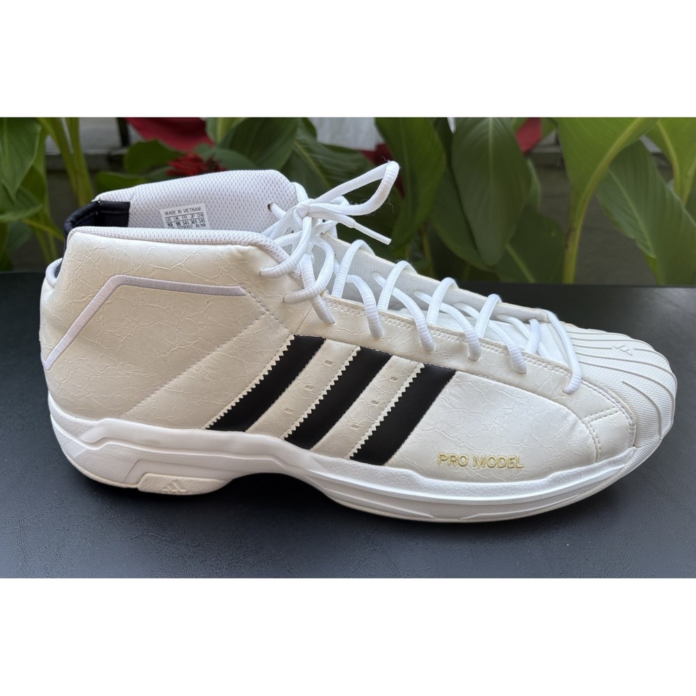 Adidas Pro Model White Black 2G FV8049 Mens Size 19 Big &Tall Basketball NWT